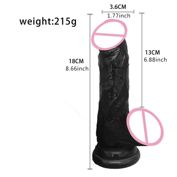 Clear TPE dildo with vibrant color swirl design for adult toy pleasure